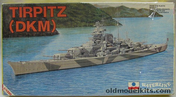 ESCI 1/1200 Tirpitz Battleship, 416 plastic model kit